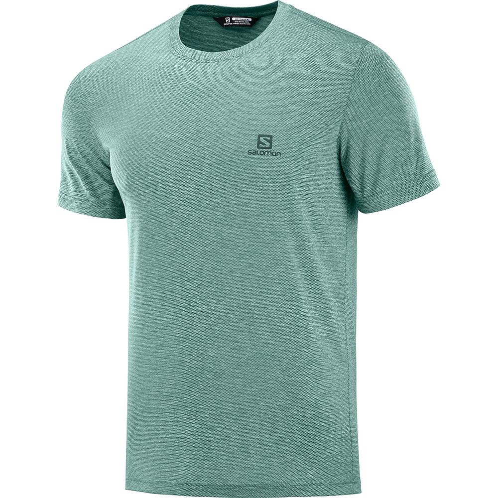 T-Shirts Salomon Homme Vert - Salomon EXPLORE PIQUE SS M - France (5302-NSDYL)